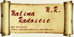Malina Radoičić vizit kartica